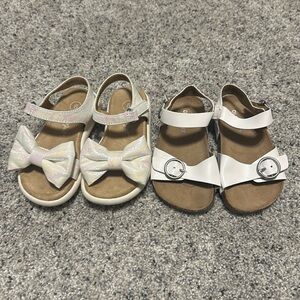 White toddler sandal bundle